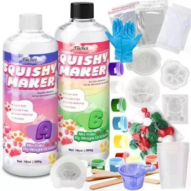 Imagem de Kit para Fazer Squishy Fuchoi 36 oz de Silicone Líquido de Cura Rápida