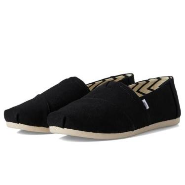 Imagem de TOMS Mocassim feminino clássico Alpargata-Wide, Preto/branco, 6 Wide
