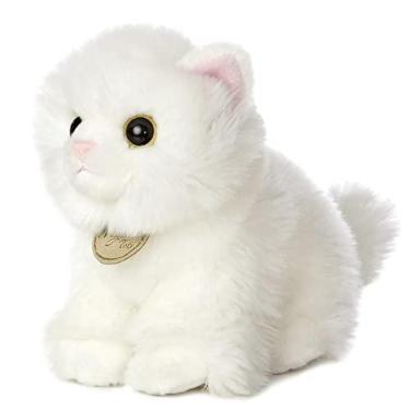 Imagem de Mini Pelúcia Gato Branco Angorá Da Série Miyuni Aurora 16cms