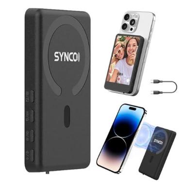 Imagem de SYNCO Xview M4 Tela magnética para celular Vlog Selfie, monitor de câmera traseira HD de 4 polegadas 400 cd/m² compatível com iPhone e telefone Android para transmissão ao vivo TikTok