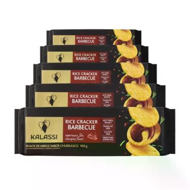 Imagem de Biscoito de Arroz, Kalassi, Barbecue, 5 Pacotes de 100g, Barbecue