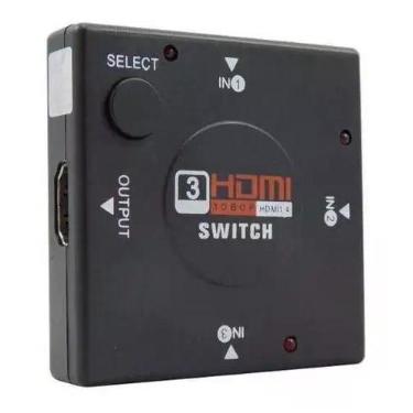 Imagem de Hub Switch Hdmi 3 Portas Xcell Preto - Xc-hub-hdmi