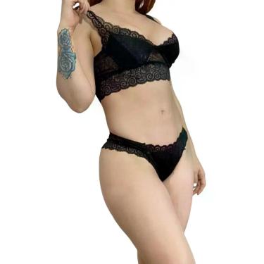 Imagem de Lingerie Sutiã e Calcinha Rendado Conjunto C46 - Fanáticos Por Cintas,