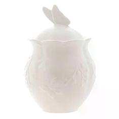 Açucareiro de Porcelana Butterfly Flowers Borboletas 13cm Lyor