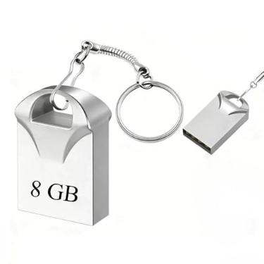 Imagem de Pen Drive Chaveiro Metálico USB 2.0 – 4GB, 8GB, 16GB, 32GB ou 64GB Portátil (8, GB)