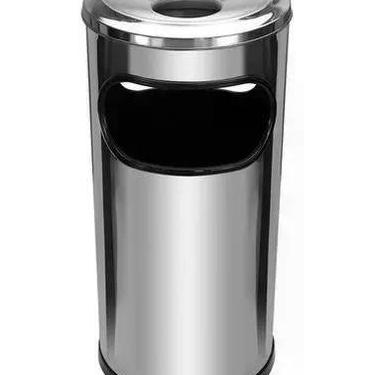Imagem de Cinzeiro Lixeira Em Aço Inox Com Aro Em Aluminio Jsn - Higipack
