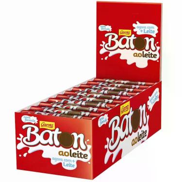 Imagem de Baton 30x16g Ao Leite - Garoto, 480g, Ao Leite