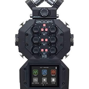 Imagem de Zoom Gravador portátil H8 de 12 faixas, microfones estéreo, 6 entradas, interface de tela sensível ao toque, interface de áudio USB, alimentado por bateria, para áudio estéreo/multifaixas para vídeo,