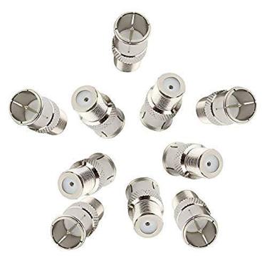 Imagem de Adaptador de conectores coaxiais rápidos tipo F 10 peças para antena RVers Satellite Dish Cable TV Internet RV Trailer Coax Cable