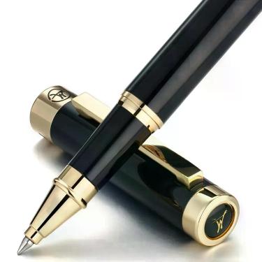 Imagem de Caneta rollerball MCNTEIK com acabamento dourado 24K e tinta Schmidt