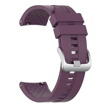 Imagem de Estilo no Pulso, Pulseira 22mm compatível com Zeblaze Btalk 3, Btalk 3 Plus ou Btalk 3 Pro - Silicone Style cor:Roxa