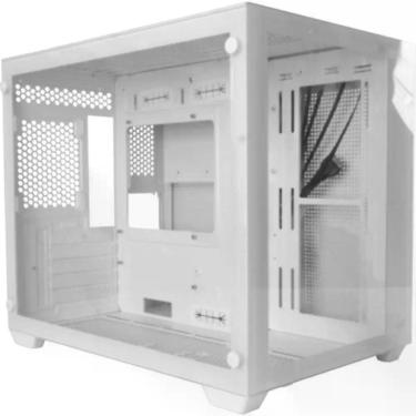 Imagem de Gabinete Gamer Aerocool Dryft Branco Lateral Vidro