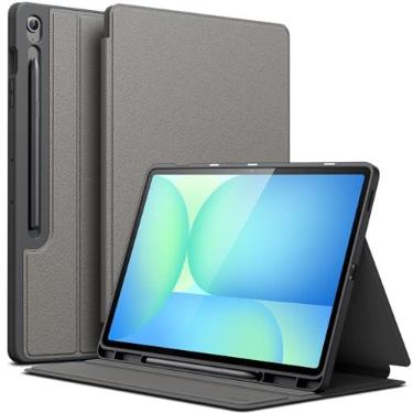 Imagem de JETech Capa para Samsung Galaxy Tab S10 FE Plus/S10 FE+ 13,1 Polegadas com Porta S Pen, Case Protetora Fina Tipo Fólio para Tablet, Visualização em Vários Ângulos (Cinza)
