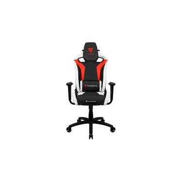 Imagem de Cadeira Gamer ThunderX3 XC3, Até 120Kg, Reclinável, Com Almofadas, Cilindro de Gás Classe 4, Preta e Vermelha - 78312