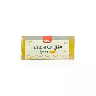Imagem de Borracha Brw Borracha Colorida com Cheiro de Frutas Aroma Suave Material de Alta Qualidade 1 Unidade Amarelo