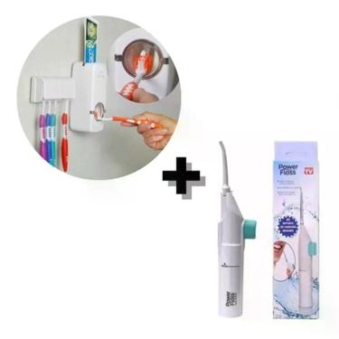 Imagem de Dispenser Automático Pasta E Jato Power Floss Limpeza Dente - OEM