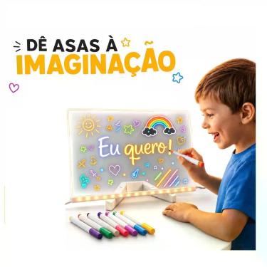Imagem de  Painel LED Escreve e Apaga USB 20x16cm - Envio Nacional