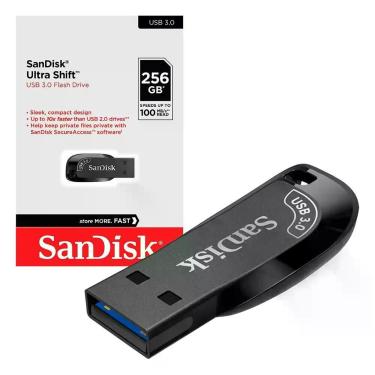 Imagem de Pen Drive Sandisk Ultra Shift Usb 3.0, 256gb - Sdcz410-256g-g46