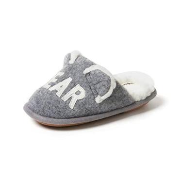 Imagem de Dearfoams Pijama para crianças e crianças pequenas com urso de Natal combinando com urso familiar, Urso cinza claro, 11-12 Toddler