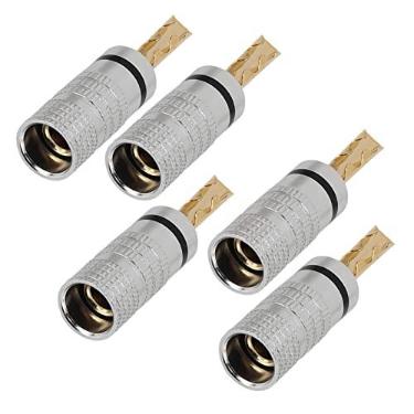 Imagem de A Conexão Banana de Fixa Evita Curtos-circuitos No Conector Banana para Alto-falantes de Home Theater de 12 AWG A 18 AWG (Preto)