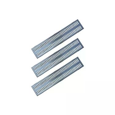 Imagem de Kit Ralo Grelha Linear GEZ006X3OM com Escoamento Eficiente e Caixilho em Aço Galvanizado Cinza Ouro Minas