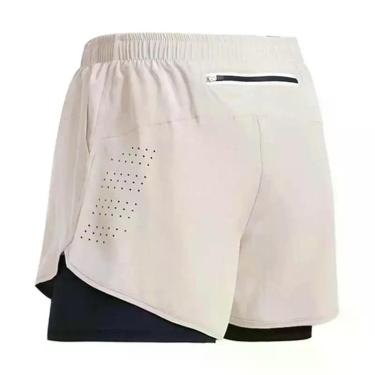 Imagem de Calções de Corrida Masculinos - Dupla Camada, Secagem Rápida para Fitn