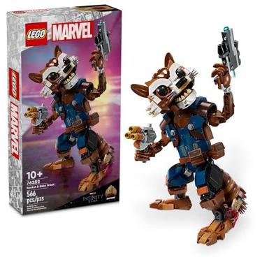 Imagem de LEGO Set Super Heroes Marvel 76282 Rocket e Groot Bebé 566 peças