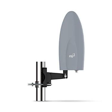 Imagem de Antena Digital Externa para TV Falcon, Cabo de 10m, Ganho de 7dB, Alcance 60km, Compatível com Sinal Analógico e Digital, Cinza, HDTVEX500PLUS, ELG