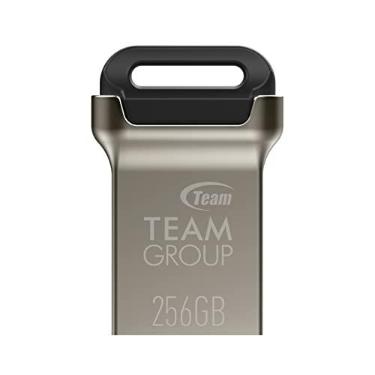 Imagem de TEAMGROUP C162 256GB USB 3.2 Gen 1 USB 3.1/3.0 Mini serve para pen drive de metal 140 MB/s Flash Drive de armazenamento de dados externo compatível com computador/laptop preto TC1623256GB01