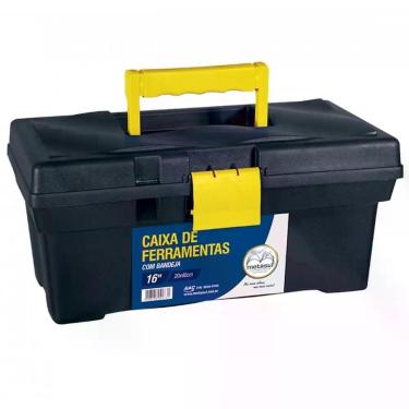 Imagem de Caixa de Ferramentas 013601008 com Fecho Preto e Amarelo Preta Metasul