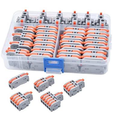 Imagem de Conectores de fio XALXMAW 62 peças, Kit de conectores de fios compactos de emenda, apropriada para 28-12 AWG