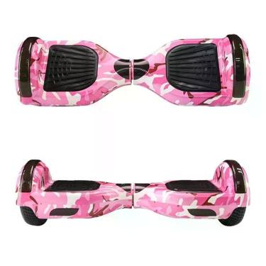 Imagem de Hoverboard Overboard Skate Elétrico Led Rosa Camuflado Nº30