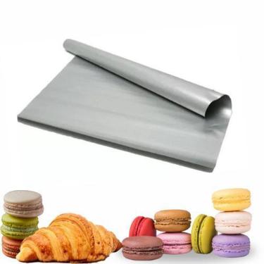 Imagem de 3 Folhas Teflon Prata Antiaderente P/ Forno Biscoitos Salgados 60x40 C