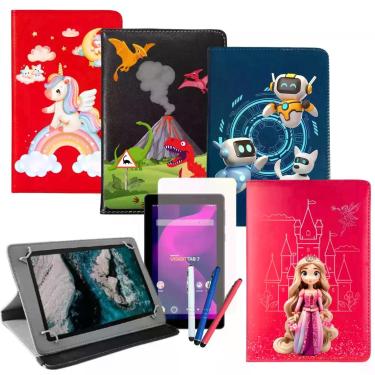 Imagem de Capa Suporte Para Tablet Positivo Vision Tab 7 Estampada + Película + 