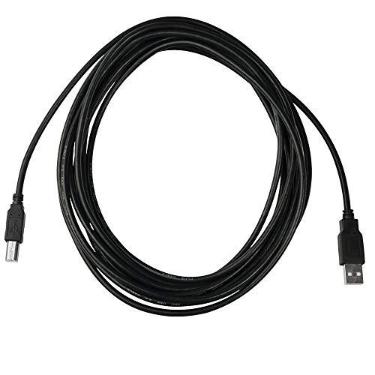 Imagem de Cabo USB Para impressora PlusCable USB 2.0 PC-USB5001 - 5 Metros A Macho para B Macho Taxa de transferência de até 480Mbps, Preto