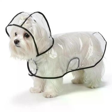 Imagem de Capa de Chuva Transparente e Impermeável Hadnves para Cachorro 31 cm