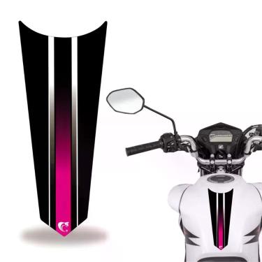 Imagem de Adesivo Faixa Gravata Tanque Moto Listra Rosa