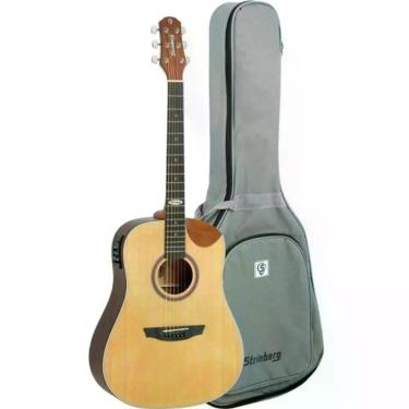 Imagem de Violão Strinberg Sd201hc Folk Aço Eletroacústico Natural Satin Com Bag [f002]