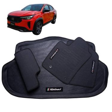 Imagem de Kit Tapete Interno+porta Malas Flexível Fastback Impermeável - ECOTAP
