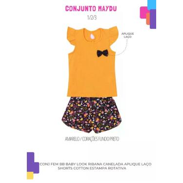 Imagem de Kit 5 unidades Conunjo Maydu Infantil Feminina, Amarelo, 09