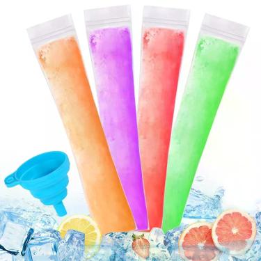 Imagem de Sacos para Picolé Wercokt 150 Unidades BPA-Free Tubos de 22,5 cm