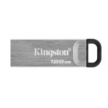 Imagem de Pen Drive Kingston Datatraveler Kyson 128GB USB 3.2 Gen 1 200MB-s Metal Prata DTKN-128GB