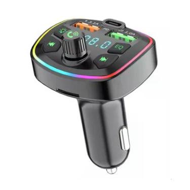 Imagem de Transmissor Fm Veicular Adaptador Bluetooth Carregado Usb Pd