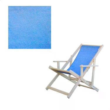 Imagem de Tecido para Cadeira Espreguiçadeira Preguiçosa Hidro-repelente 65% Algodão e 35% Poliéster Azul Claro