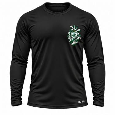 Imagem de Camisa Uv +50 América Mineiro Torcedor Coração corPretoTamanhoG3 - Gen