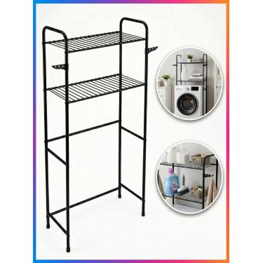 Imagem de Rack Estante Lavanderia Maquina de Lavar Organizaçao Prateleira Aço Ma