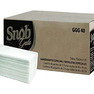 Imagem de Guardanapo de Papel Banquete Folha Dupla Luxo Snob Gala 40cm x 40cm - Kit com 200 Unidades