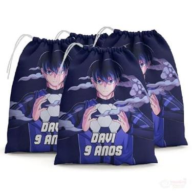 Imagem de Sacolinhas Surpresa Personalizada Tecido Blue Lock Futebol (Sacolinhas 15x20, Unidades, 30)