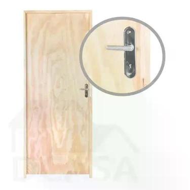 Imagem de Porta Madeira Lisa Mescla 2,10x0,70 Lado Esquerdo - ALLO ESQUADRIAS