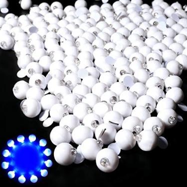 Imagem de Neo LOONS 100 peças/lote 100 x lâmpada de LED azul redondo lâmpada balão luz longa tempo de espera para lanterna de papel, balão, luz, decoração de festa, casamento, caixa branca [versão atualizada]